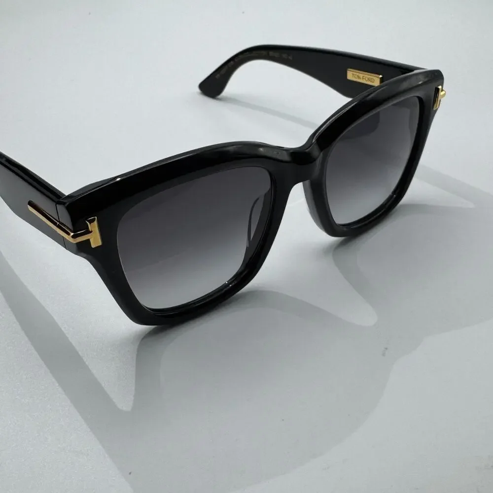 Tom Ford Sunglasses Icon TF1329-F 01B Black Butterfly Gray Gradient Asian Fit